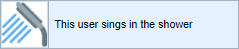 this user sings in the shower